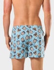 Mitch Dowd Dog Pound Cotton Boxer Short, Blue product photo View 03 S