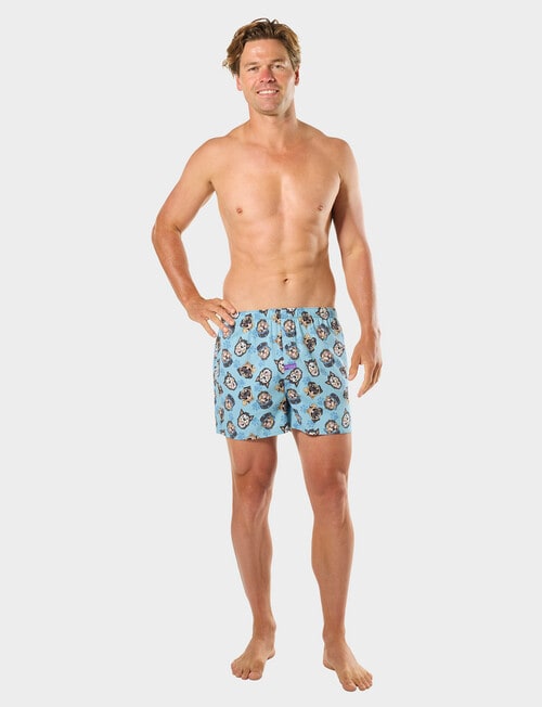 Mitch Dowd Dog Pound Cotton Boxer Short, Blue product photo View 05 L