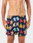 Mitch Dowd Dance Bears Cotton Boxer Short, Navy product photo View 02 S