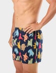 Mitch Dowd Dance Bears Cotton Boxer Short, Navy product photo View 04 S