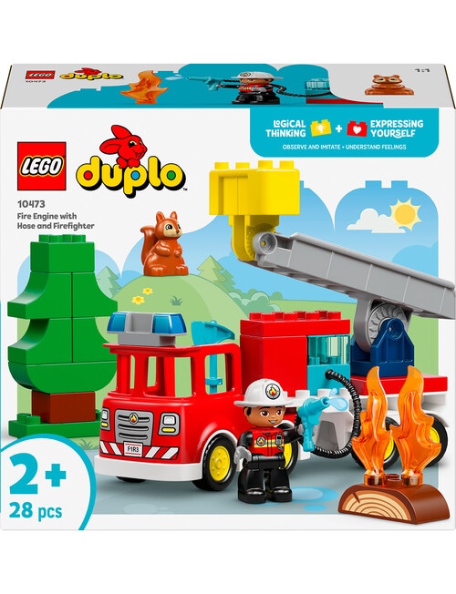 LEGO DUPLO Fire Truck with Hose and Firefighter, 10473 product photo View 03 L