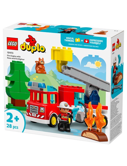 LEGO DUPLO Fire Truck with Hose and Firefighter, 10473 product photo View 12 L
