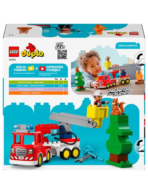 LEGO DUPLO Fire Truck with Hose and Firefighter, 10473 product photo View 15 L