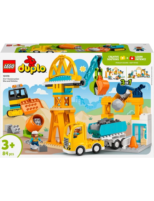 LEGO DUPLO 3 in 1 Construction Site and Vehicles, 10476 product photo View 03 L