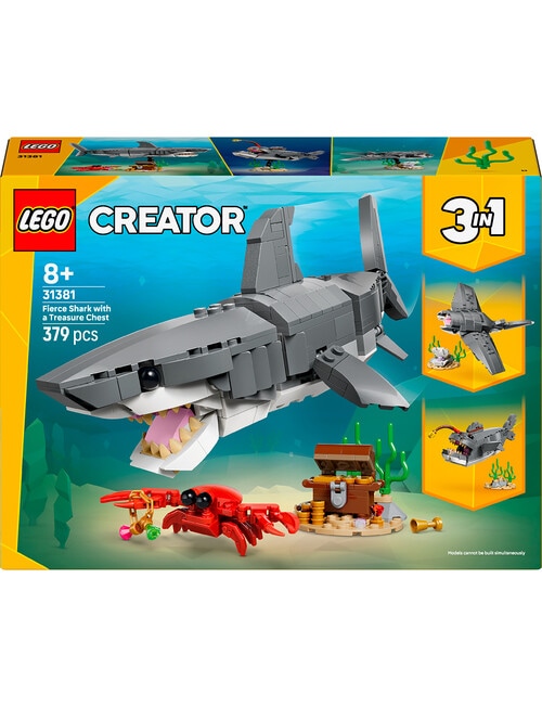 LEGO Creator 3-in-1 Fierce Shark with a Treasure Chest, 31381 product photo View 03 L