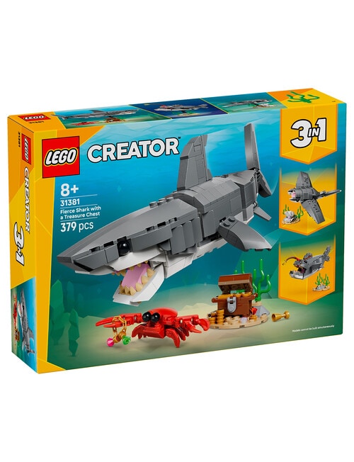 LEGO Creator 3-in-1 Fierce Shark with a Treasure Chest, 31381 product photo View 12 L