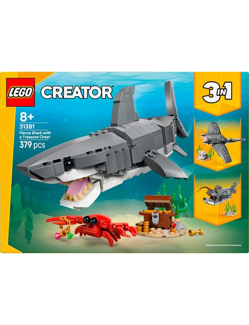 LEGO Creator 3-in-1 Fierce Shark with a Treasure Chest, 31381 product photo View 14 L