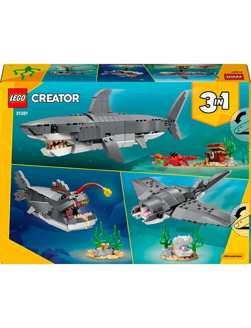 LEGO Creator 3-in-1 Fierce Shark with a Treasure Chest, 31381 product photo View 16 L