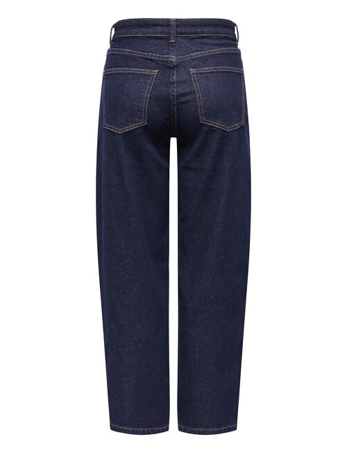 ONLY Emily Mon Crop Rinse Denim Jean, Dark Blue product photo View 02 L