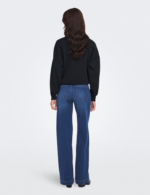 ONLY Madison-Royal Wide Denim Jean, Dark Blue product photo View 02 L