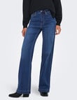 ONLY Madison-Royal Wide Denim Jean, Dark Blue product photo View 03 S