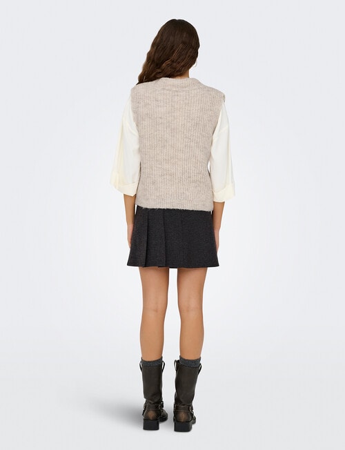 ONLY Gila Knit Vest, Toasted Coconut product photo View 02 L