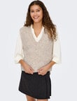 ONLY Gila Knit Vest, Toasted Coconut product photo View 04 S
