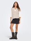 ONLY Gila Knit Vest, Toasted Coconut product photo View 05 S
