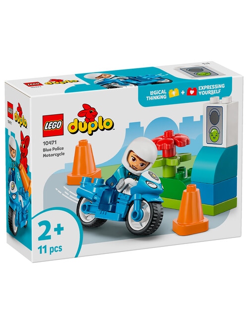 LEGO DUPLO Blue Police Motorcycle, 10471 product photo View 02 L