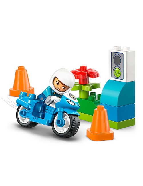 LEGO DUPLO Blue Police Motorcycle, 10471 product photo View 03 L