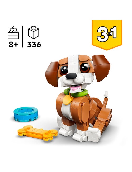 LEGO Creator 3-in-1 Cute Animals: Playful Puppy Dog, 31382 product photo View 04 L