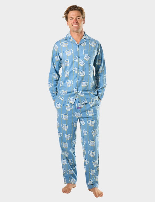 Mitch Dowd Cotton Flannel PJ Set, Cuppa Joe product photo View 04 L