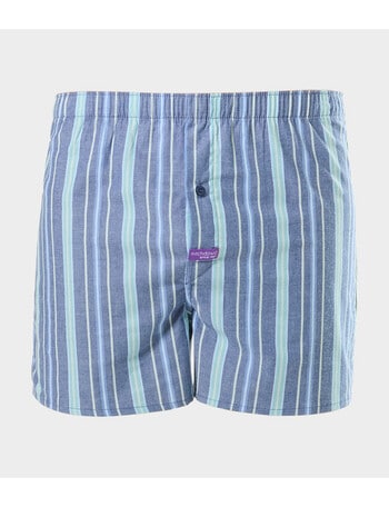 Mitch Dowd Regal Stripe Cotton Stretch Boxer Short, Navy product photo