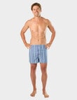 Mitch Dowd Regal Stripe Cotton Stretch Boxer Short, Navy product photo View 05 S