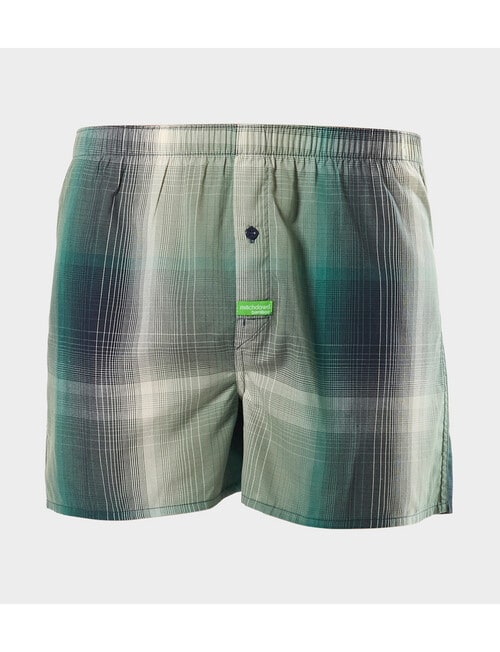 Mitch Dowd Green Machine Check Bamboo Boxer Short, Green product photo