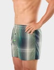 Mitch Dowd Green Machine Check Bamboo Boxer Short, Green product photo View 04 S