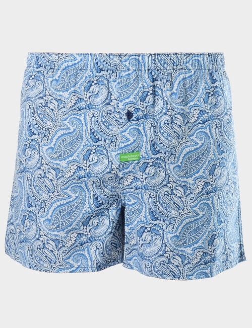 Mitch Dowd Paisley Hero Bamboo Boxer Short, Blue product photo