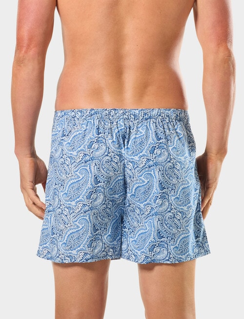 Mitch Dowd Paisley Hero Bamboo Boxer Short, Blue product photo View 03 L