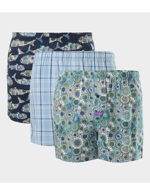 Mitch Dowd Making Waves Cotton Boxer Short, 3-Pack, Assorted product photo