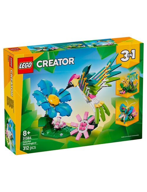 LEGO Creator 3-in-1 Colorful Hummingbird, 31384 product photo View 02 L