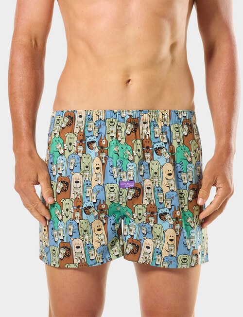 Mitch Dowd Cattys & Doggos Cotton Boxer Short, 3-Pack, Assorted product photo View 02 L