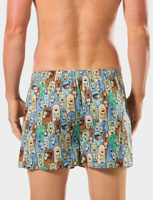 Mitch Dowd Cattys & Doggos Cotton Boxer Short, 3-Pack, Assorted product photo View 03 L