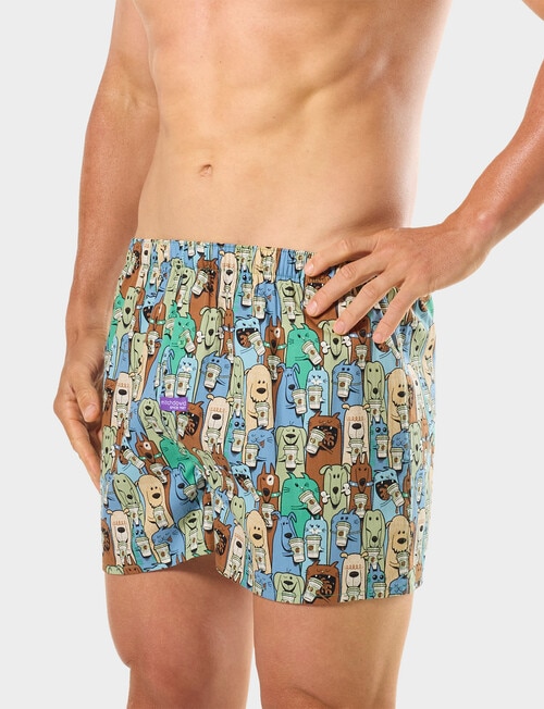 Mitch Dowd Cattys & Doggos Cotton Boxer Short, 3-Pack, Assorted product photo View 04 L