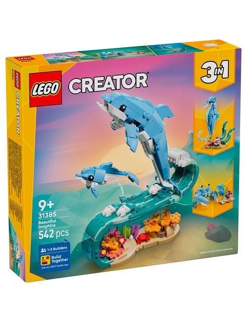 LEGO Creator 3-in-1 Beautiful Dolphins, 31385 product photo View 02 L
