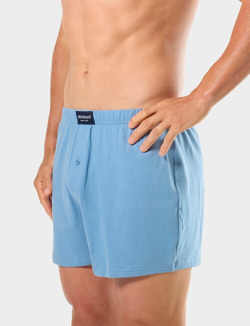 Mitch Dowd Cotton Knit Boxer Short, 3-Pack, Navy, Mid Blue & Light Blue product photo View 04 L