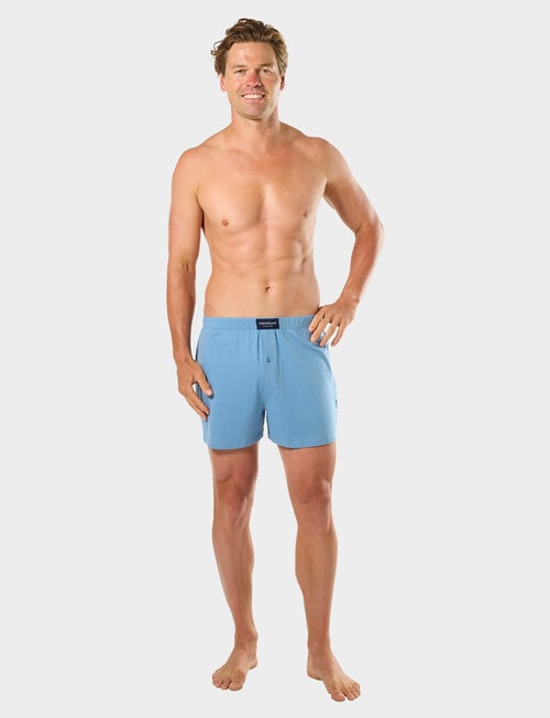 Mitch Dowd Cotton Knit Boxer Short, 3-Pack, Navy, Mid Blue & Light Blue product photo View 05 L