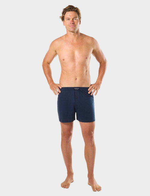Mitch Dowd Cotton Knit Boxer Short, 3-Pack, Navy, Mid Blue & Light Blue product photo View 09 L