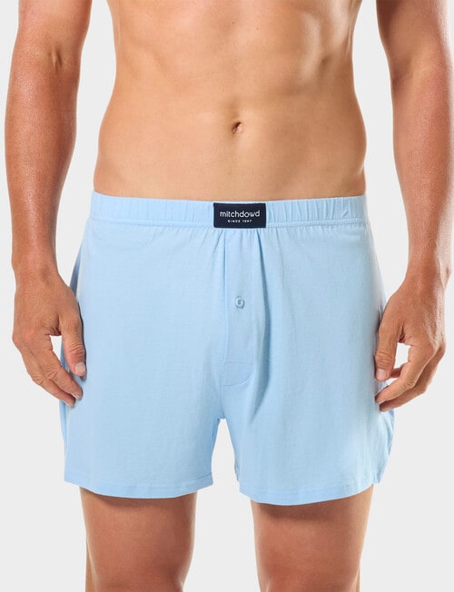 Mitch Dowd Cotton Knit Boxer Short, 3-Pack, Navy, Mid Blue & Light Blue product photo View 10 L