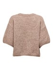 ONLY Gila Short Sleeve Knit Jumper, Toasted Coconut product photo View 02 S