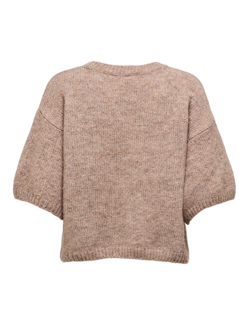 ONLY Gila Short Sleeve Knit Jumper, Toasted Coconut product photo View 02 L