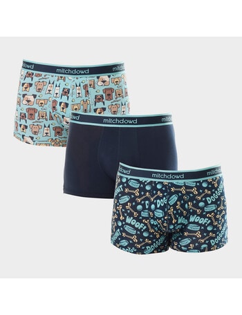 Mitch Dowd Cotton Trunk, 3-Pack, Doggonit product photo