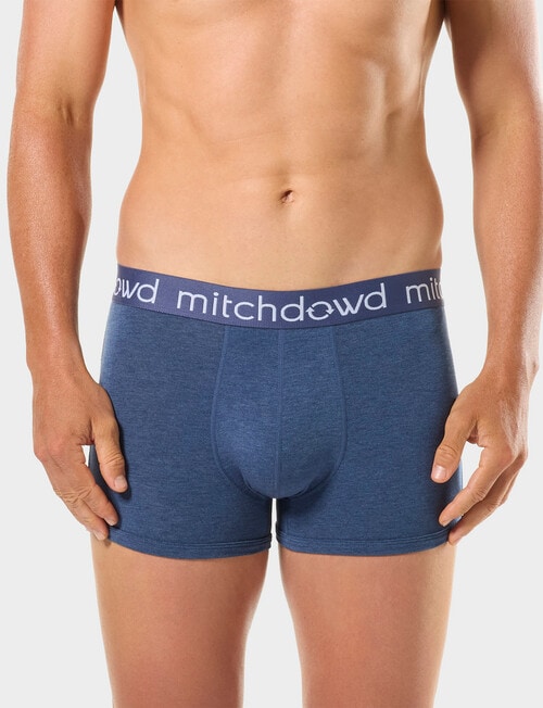 Mitch Dowd Plain Bamboo Trunk, 3-Pack, Navy Marle, Olive & Blue product photo View 02 L