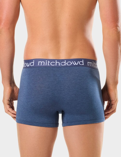 Mitch Dowd Plain Bamboo Trunk, 3-Pack, Navy Marle, Olive & Blue product photo View 03 L