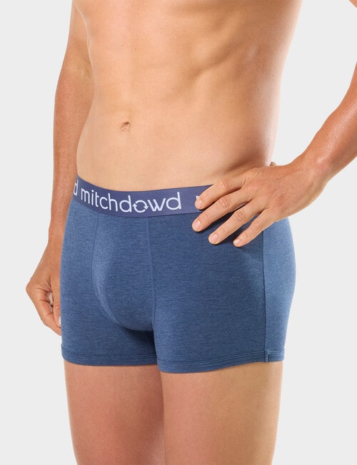 Mitch Dowd Plain Bamboo Trunk, 3-Pack, Navy Marle, Olive & Blue product photo View 04 L