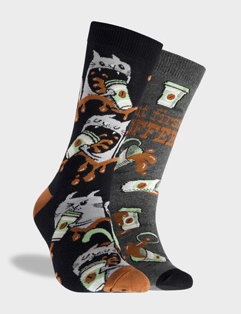 Mitch Dowd Kawfee Cotton Crew Sock, 2-Pack, Assorted product photo