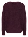 ONLY Havana Rib V Neck Jumper, Wine Tasting product photo View 02 S