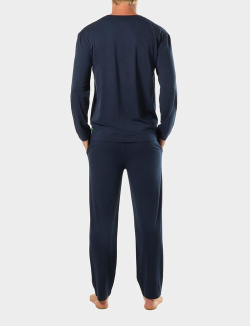 Mitch Dowd Bamboo Long Sleeve Sleep Top, Navy product photo View 02 L
