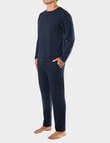 Mitch Dowd Bamboo Long Sleeve Sleep Top, Navy product photo View 03 S