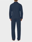 Mitch Dowd Mido Cotton Jersey Long PJ Set, Navy product photo View 02 S