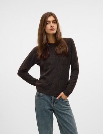 Vero Moda Doffy Long Sleeve Jumper, Chocolate Torte product photo